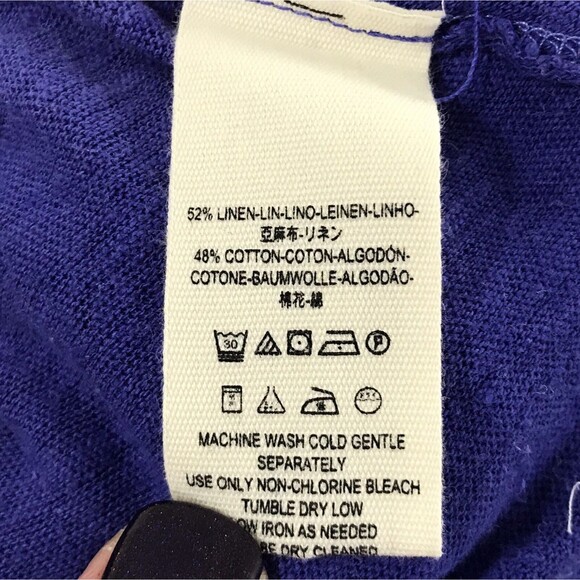 NWT FREE PEOPLE S We The Free Strawberry Ombré Linen Tee $68 coastal beachy - Picture 6 of 10